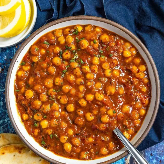 Channa Masala at Basant Restaurant Cakes & Sweets