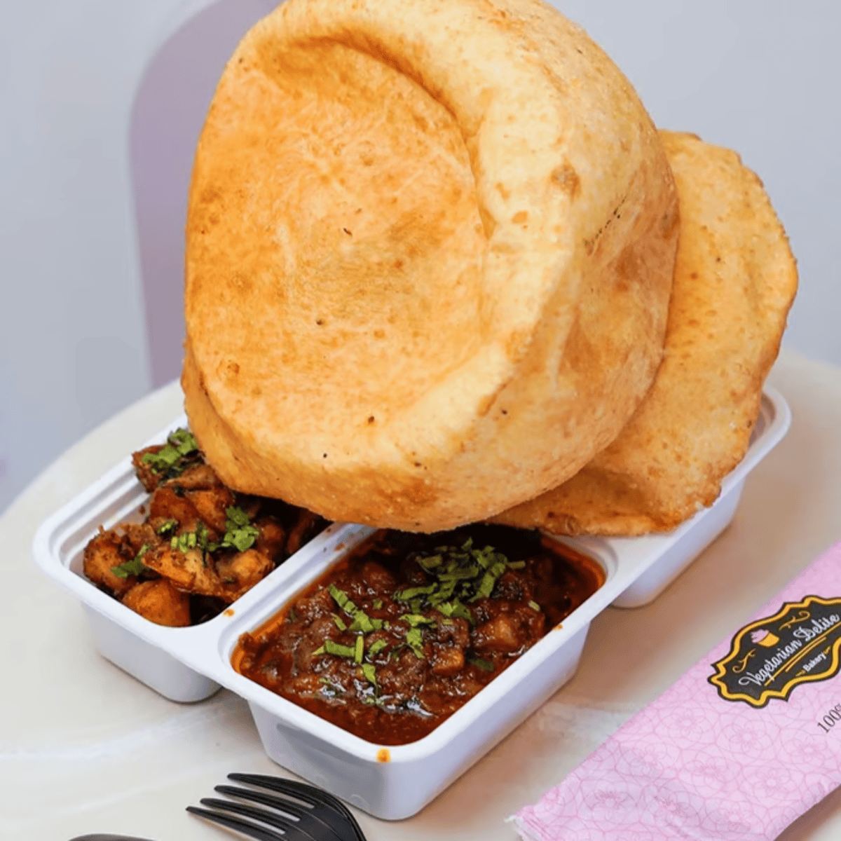 Channa Bhatura at Basant Restaurant Cakes & Sweets