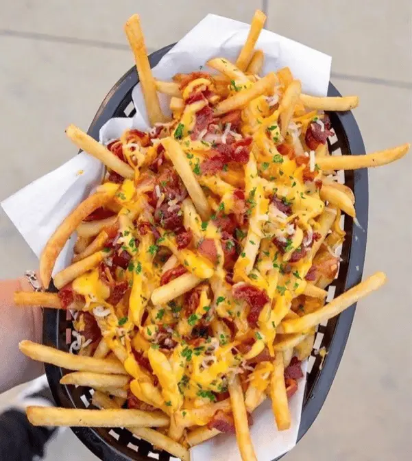 Fries Chaat at Basant Restaurant Cakes & Sweets